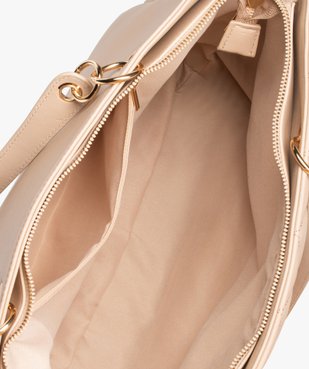 Sac cabas femme matelassé avec fermeture zippée vue3 - GEMO (ACCESS) - GEMO