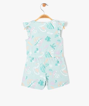 Combishort sans manches en jersey de coton imprimé bébé fille vue4 - GEMO 4G BEBE - GEMO