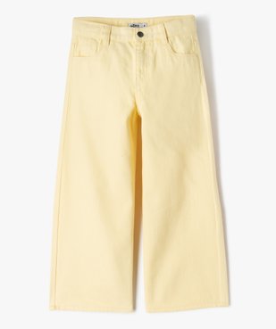 Pantalon large à taille ajustable en coton fille vue1 - GEMO 4G FILLE - GEMO