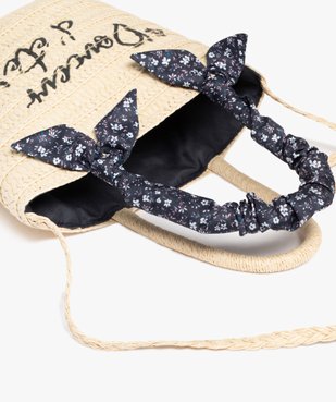 Sac en paille à anse décorée et bandoulière tressée fille vue5 - GEMO (ENFANT) - GEMO