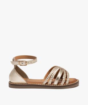 Sandales fille à talon fermé et brides tressées vue1 - GEMO (ENFANT) - GEMO