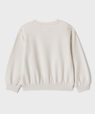 Sweat en molleton doux imprimé fille vue3 - GEMO 4G FILLE - GEMO