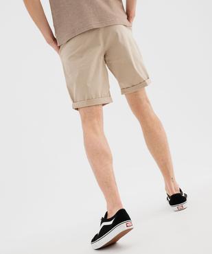 Bermuda chino en coton stretch homme vue3 - GEMO (HOMME) - GEMO