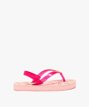 Tongs fille avec brides à paillettes et bride talon élastique vue2 - GEMO (PLAGE) - GEMO