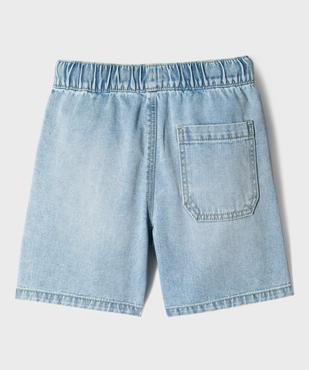 Bermuda en jean à taille élastiquée garçon vue4 - GEMO (ENFANT) - GEMO