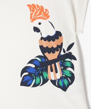 Tee-shirt manches courtes loose à motif fille vue2 - GEMO (ENFANT) - GEMO