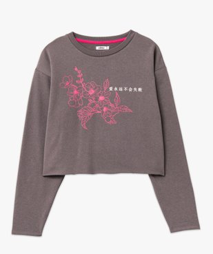 Sweat court avec motif sur le buste femme vue4 - GEMO(FEMME PAP) - GEMO