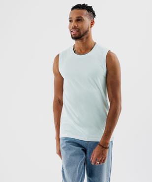 Tee-shirt sans manches en jersey de coton homme vue1 - GEMO 4G HOMME - GEMO