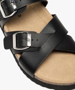 Mules femme unies à larges brides à boucle vue7 - GEMO (CASUAL) - GEMO