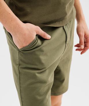 Bermuda chino en coton stretch à taille élastique homme vue2 - GEMO 4G HOMME - GEMO