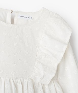 Blouse fille à manches longues et volants - LuluCastagnette vue2 - LULUCASTAGNETTE - GEMO