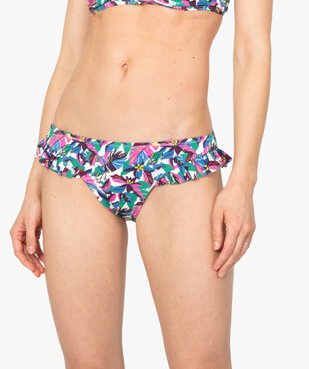 Bas de maillot de bain femme forme slip avec volants vue1 - GEMO (PLAGE) - GEMO