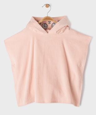 Cape de bain à capuche bébé fille motif chaton vue1 - GEMO 4G BEBE - GEMO
