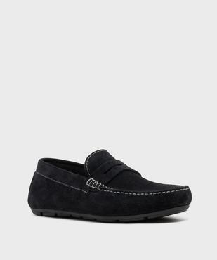 Mocassins dessus cuir velours homme -Tanéo vue2 - TANEO GEMO FOR GOOD - GEMO