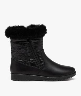 Boots femme confort à col fourré avec effet matelassé vue1 - GEMO (CONFORT) - GEMO
