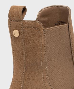 Boots Chelsea en suédine avec semelle crantée femme - LuluCastagnette vue6 - LULUCASTAGNETTE - GEMO