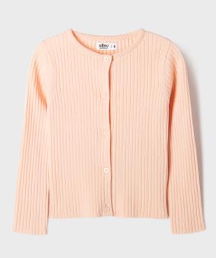 Gilet en maille côtelée coupe ajustée fille vue1 - GEMO 4G FILLE - GEMO