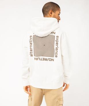 Sweat à capuche en molleton doux imprimé au dos homme vue6 - GEMO (HOMME) - GEMO
