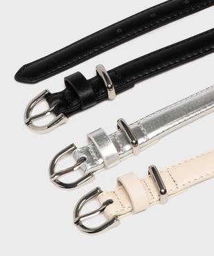 Ceintures fines assorties femme (lot de 3) vue2 - GEMO (ACCESS) - GEMO