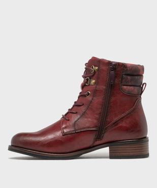 Boots avec col matelassé fantaisie femme - Emilia Rosa vue3 - EMILIA ROSA - GEMO
