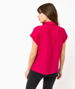 Chemise à manches courtes à reflets irisés femme vue3 - GEMO(FEMME PAP) - GEMO