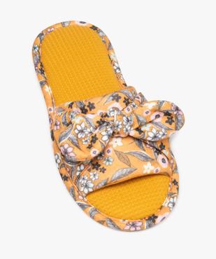 Chaussons femme mules ouvertes en tissu imprimé vue5 - GEMO(HOMWR FEM) - GEMO