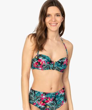 Haut de maillot de bain femme forme bandeau à armatures vue1 - GEMO (PLAGE) - GEMO