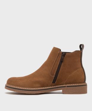 Boots façon Chelsea avec zip intérieur homme - Mario Baldano vue3 - MARIO BALDANO - GEMO