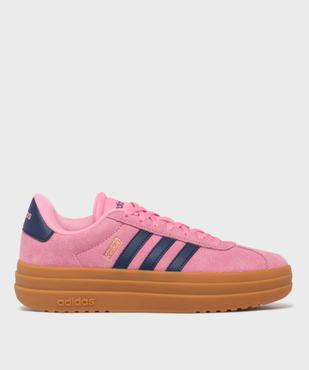 Baskets en cuir avec semelle plateforme VL Court Bold femme - Adidas vue1 - ADIDAS - GEMO