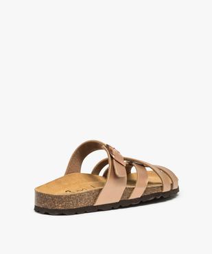 Mules femme à talon plat et brides métallisées vue4 - GEMO (CASUAL) - GEMO
