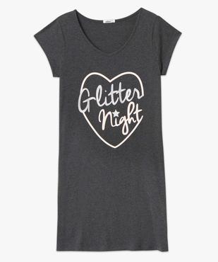 Chemise de nuit femme à manches courtes et col V vue4 - GEMO(HOMWR FEM) - GEMO