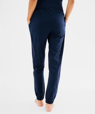 Pantalon de pyjama imprimé avec bas élastiqué femme vue3 - GEMO 4G FEMME - GEMO