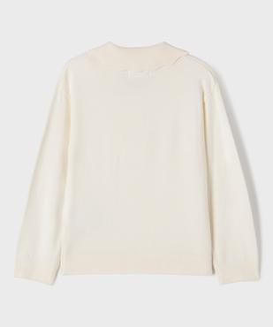 Pull fin en viscose avec col fantaisie fille vue3 - GEMO 4G FILLE - GEMO