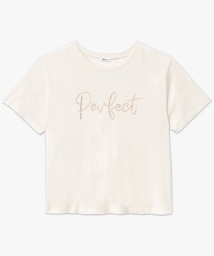Tee-shirt à manches courtes avec motif brodé femme grande taille vue4 - GEMO (G TAILLE) - GEMO