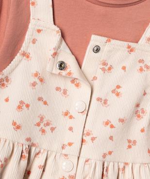 Ensemble 2 pièces bébé fille : robe + tee-shirt à manches longues vue2 - GEMO(BEBE DEBT) - GEMO