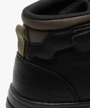 Baskets garçon mid-cut unies à lacets et scratch vue6 - GEMO (ENFANT) - GEMO