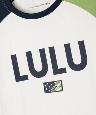 Tee-shirt manches longues raglan dépareillées garçon vue3 - LULUCASTAGNETTE - GEMO