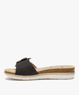 Mules femme confort à bandeau scratch et fleur brillante vue3 - GEMO (CONFORT) - GEMO