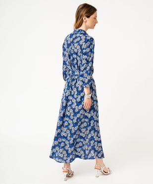 Robe chemise longue à manches 3/4 femme vue3 - GEMO 4G FEMME - GEMO