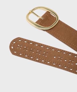 Ceinture large finition ajourée femme vue1 - GEMO (ACCESS) - GEMO