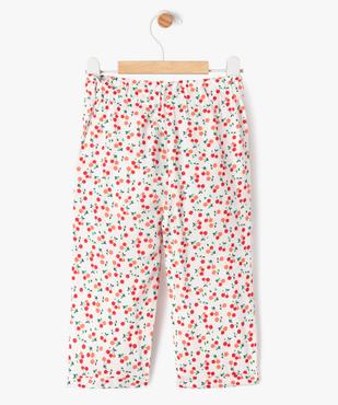 Pantalon droit en viscose fluide et imprimée à taille élastiquée bébé fille vue3 - GEMO 4G BEBE - GEMO