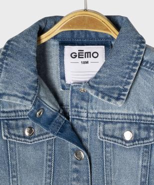 Veste en jean avec volants sur les épaules bébé fille vue7 - GEMO(BEBE DEBT) - GEMO