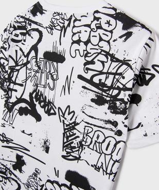 Tee-shirt manches courtes à motifs graffiti garçon vue3 - GEMO 4G GARCON - GEMO
