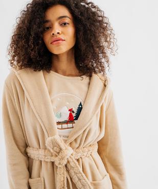 Robe de chambre à capuche femme vue2 - GEMO(HOMWR FEM) - GEMO