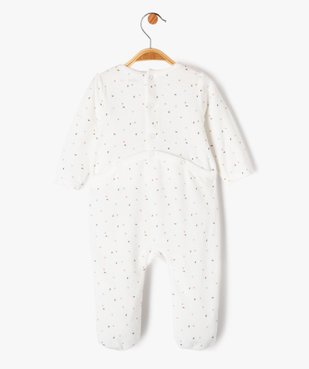 Pyjama en velours avec message brodé bébé vue3 - GEMO(BB COUCHE) - GEMO