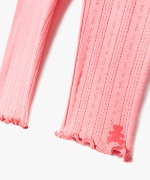 Legging bébé fille ajouré avec volants - LuluCastagnette vue2 - LULUCASTAGNETTE - GEMO