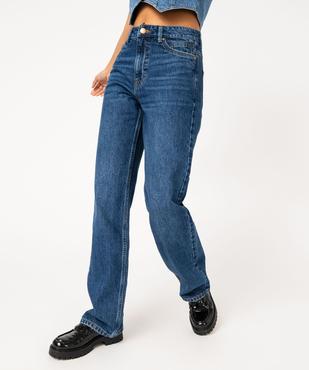 Jean Straight taille haute femme vue2 - GEMO 4G FEMME - GEMO