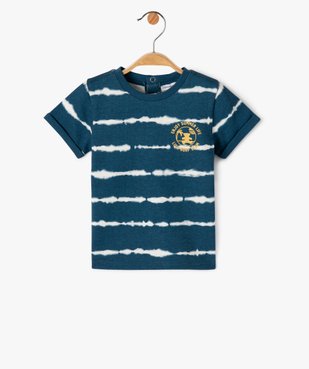 Tee-shirt bébé garçon rayé avec manches courtes à revers - LuluCastagnette vue1 - LULUCASTAGNETTE - GEMO