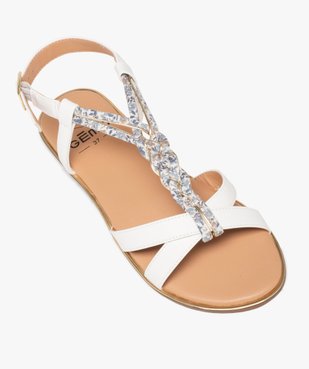 Sandales plates esprit salomé à détail fleuri femme vue6 - GEMO (CASUAL) - GEMO