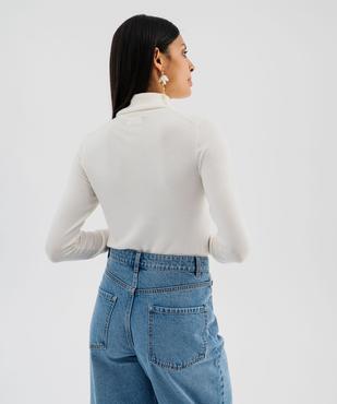 Pull col roulé en maille fine femme vue3 - GEMO 4G FEMME - GEMO